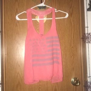 coral American tank top